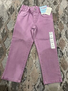 Cat & Jack Lavender-Pink Elastic Waist Girls' Jeans